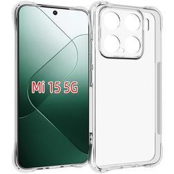 Mobigear Cushion Doorzichtig Xiaomi 15 Hoesje Flexibel TPU Backcover - Transparant