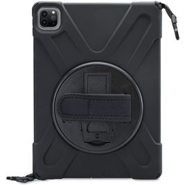 Xccess Survivor All-round iPad Pro 12.9 Inch (2020) Hoes Hard Kunststof,Siliconen Backcover + Schouderband + Standaard - Zwart