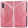 Mobigear Butterfly Samsung Galaxy A50 Hoesje Bookcase Portemonnee - Roze