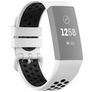 Mobigear Sport Plus Buckle Siliconen Fitbit Charge 4 Bandje Gespsluiting - Wit / Blauw