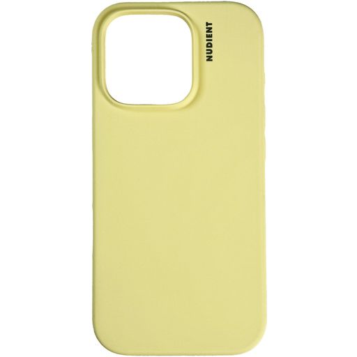 Nudient Base iPhone 16 Pro Max Siliconen Hoesje Backcover - Pale Yellow