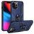 Mobigear Armor Ring iPhone 14 Pro Max Hoesje Hardcase Backcover Shockproof met Ringhouder - Blauw