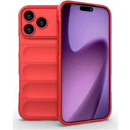 Mobigear Bumpy iPhone 18 Pro Max Hoesje Flexibel TPU Backcover - Rood