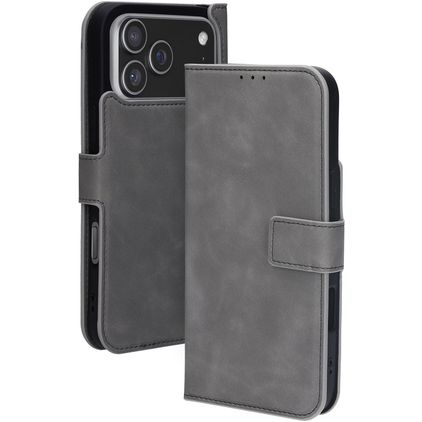 Mobiparts Classic Wallet iPhone 17 Pro Max MagSafe Hoesje Bookcase - Granite Grey