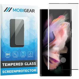 Mobigear Curved Samsung Galaxy S23 Ultra Glazen Screenprotector - Case Friendly - Zwart