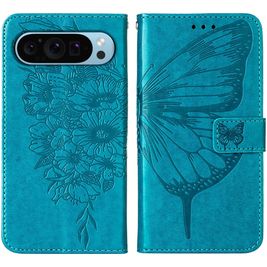 Mobigear Butterfly Google Pixel 9 Hoesje Bookcase Portemonnee - Blauw