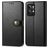 Mobigear Snap Button Realme GT2 Pro Hoesje Bookcase Portemonnee - Zwart