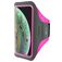 Mobiparts Comfort Fit Telefoonhouder Hardlopen iPhone XS Sport Hoesje Neopreen Sportarmband - Neon Pink