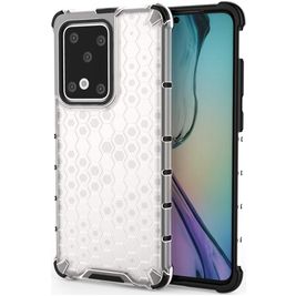 Mobigear Honeycomb Huawei P40 Hoesje Hardcase Backcover Shockproof - Wit