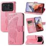Mobigear Butterfly Xiaomi Mi 11 Ultra Hoesje Bookcase Portemonnee - Roze