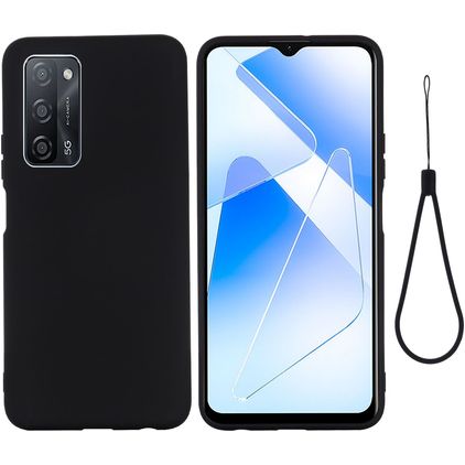 Mobigear Rubber Touch OPPO A54 Siliconen Hoesje Backcover - Zwart