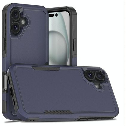 Mobigear Heavy Armor iPhone 16 Plus Hoesje Hardcase Backcover Shockproof - Donkerblauw