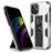 Mobigear Armor Stand iPhone 12 Pro Max Hoesje Hardcase Backcover Shockproof met Standaard - Zilver