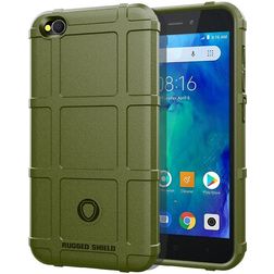 Mobigear Rugged Shield Xiaomi Redmi Go Hoesje Flexibel TPU Backcover Shockproof - Groen