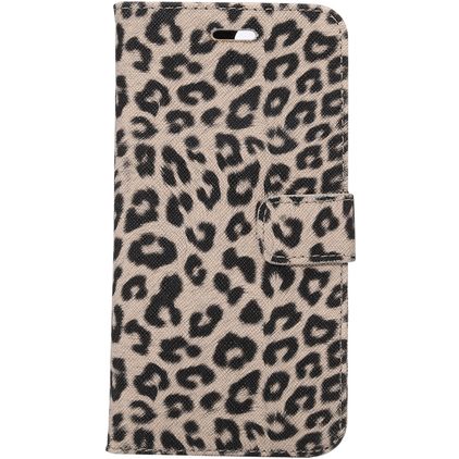 Mobigear Leopard iPhone 8 Plus Hoesje Bookcase Portemonnee - Bruin