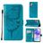 Mobigear Butterfly Samsung Galaxy A55 Hoesje Bookcase Portemonnee - Blauw