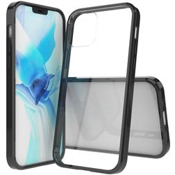 Mobigear Crystal iPhone 12 Hoesje Hardcase Backcover - Zwart / Transparant