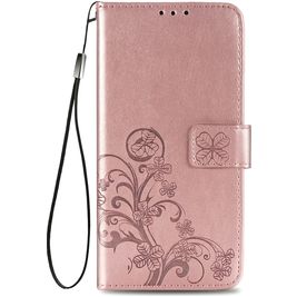Mobigear Clover Samsung Galaxy A52 Hoesje Bookcase Portemonnee - Roségoud