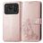 Mobigear Clover Xiaomi Mi 11 Ultra Hoesje Bookcase Portemonnee - Roségoud