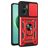 Mobigear Armor Ring Cam Slide Xiaomi Redmi 10 5G Hoesje Hardcase Backcover Shockproof met Ringhouder en Camera Slider - Rood