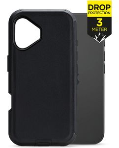 Mobilize Defender iPhone 16 Hoesje Hardcase Backcover Shockproof - Zwart
