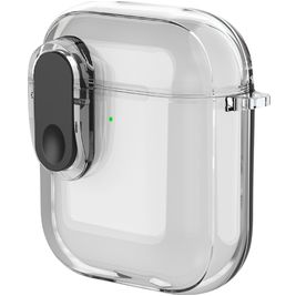 Mobigear Crystal Clip Apple AirPods 2 Hardcase Hoesje - Transparant / Zwart