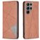 Mobigear Rhombus Slim Samsung Galaxy S24 Ultra Hoesje Bookcase - Bruin
