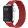 Mobigear Loop Milanese Apple Watch Bandje Magneetsluiting - 49/46/45/44 mm - Rood