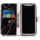 Mobigear Marble iPhone XS Hoesje Bookcase Portemonnee - Zwart