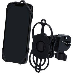 Mobiparts Bike Telefoonhouder Fiets Fietsstuur Bevestiging Klem Universeel - Zwart