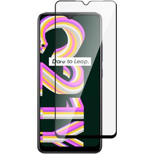 Mobigear Premium Realme C21Y Glazen Screenprotector - Case Friendly - Zwart