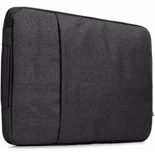 Mobigear Denim Zipper Laptop Sleeve (max 26 cm x 35 cm) Laptop hoes - Zwart