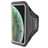 Mobiparts Comfort Fit Telefoonhouder Hardlopen iPhone X Sport Hoesje Neopreen Sportarmband - Zwart