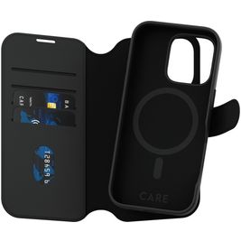 CARE by PanzerGlass Tango Two-in-One iPhone 16 Pro MagSafe Hoesje Uitneembare 2in1 Bookcase Portemonnee - Zwart