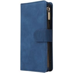 Mobigear Zipper Samsung Galaxy A41 Hoesje Bookcase Portemonnee - Blauw