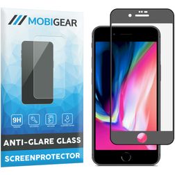 Mobigear Premium iPhone 8 Plus Glazen Screenprotector Anti-Glare - Case Friendly - Zwart