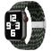 Mobigear Braided Nylon Apple Watch Bandje Klemsluiting - 49/46/45/44 mm - Zwart / Groen