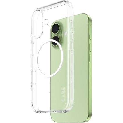 CARE by PanzerGlass Flagship iPhone 17 MagSafe Hoesje Hardcase Backcover - Transparant / Wit