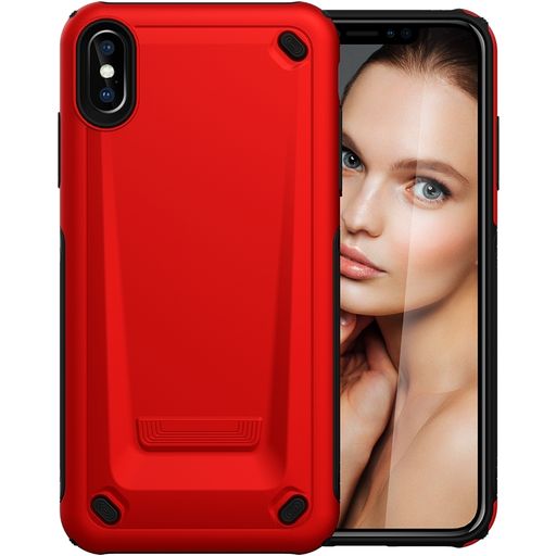 Mobigear Slim Armor iPhone XS Max Hoesje Hardcase Backcover Shockproof - Rood