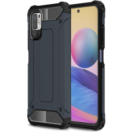Mobigear Outdoor Xiaomi Redmi Note 10 5G Hoesje Hardcase Backcover Shockproof - Marineblauw