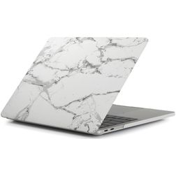 Mobigear Marble MacBook Pro 16 Inch (2021-2024) Hoes Hardshell Laptopcover MacBook Case - Wit - Model A2485 / A2780 / A2991 / A3186