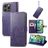 Mobigear Clover iPhone 15 Pro Hoesje Bookcase Portemonnee - Paars