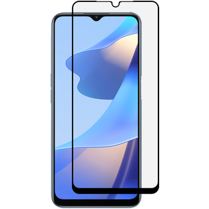 Mobigear Premium OPPO A16s Glazen Screenprotector - Case Friendly - Zwart
