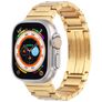 Mobigear Berlin Stalen Apple Watch Bandje Vouwsluiting - 49/46/45/44 mm - Goud