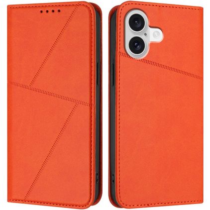 Mobigear Frosted Flip iPhone 17 Hoesje Bookcase Portemonnee - Oranje