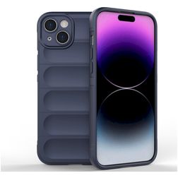 Mobigear Bumpy iPhone 15 Plus Hoesje Flexibel TPU Backcover - Donkerblauw