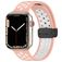 Mobigear Sport Plus Mag Siliconen Apple Watch Bandje Magneetsluiting - 42/41/40/38 mm - Wit / Roze