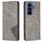 Mobigear Rhombus Slim Samsung Galaxy A37 Hoesje Bookcase - Grijs