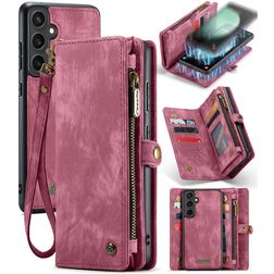 Caseme 008 Samsung Galaxy S23 FE Hoesje Uitneembare 2in1 Bookcase Portemonnee - Rood