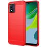 Mobigear Brushed Slim Motorola Moto E13 Hoesje Flexibel TPU Backcover - Rood